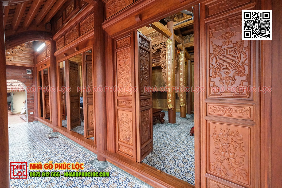 Ấn tượng mẫu cửa bức bàn nhà thờ họ đẹp sắc nét đậm nét truyền thống Việt  Nam