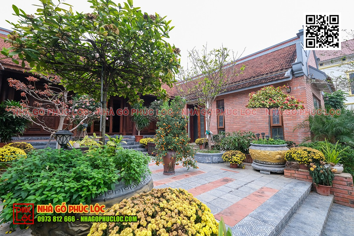 Bố trí tiểu cảnh sân vườn nhà 3 gian