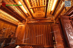 Vách thuận ốp đố vỏ măng 